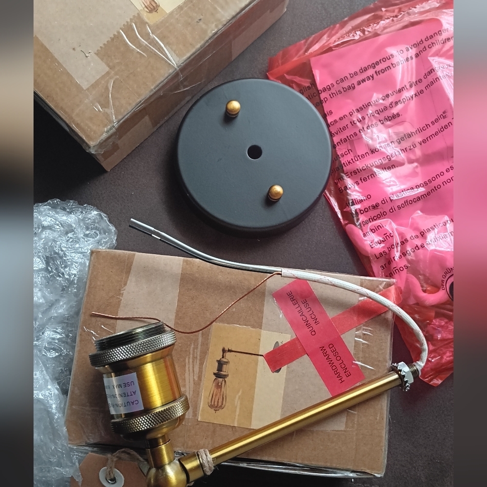 NEW Brush Copper Edison Industrial Rustic Wall Sconce Farmhouse Light Fixture/2